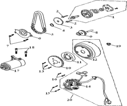 Zeige Details für Ölpumpe / Anlasser / Polrad / Lichtmaschine / Anlasserfreilauf Triton Baja 300 SM 08-10 SP 191 Bild von Ölpumpe / Anlasser / Polrad / Lichtmaschine / Anlasserfreilauf Triton Baja 300 SM 08-10 SP 191