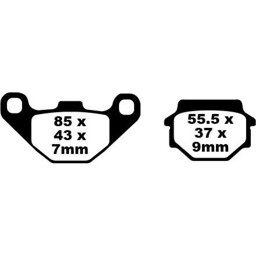 Show details for Kawasaki GPZ 500 Bremsbeläge hinten FA067/3 Picture of Kawasaki GPZ 500 Bremsbeläge hinten FA067/3