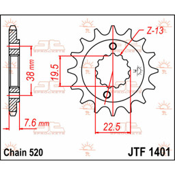 Show details for Suzuki LTR 450 Ritzel JT Sprockets Picture of Suzuki LTR 450 Ritzel JT Sprockets