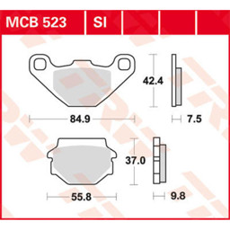 Show details for Aeon Cobra 320 Bremsbeläge hinten Lucas TRW Picture of Aeon Cobra 320 Bremsbeläge hinten Lucas TRW