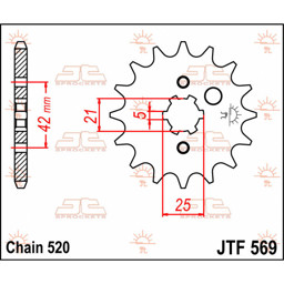 Show details for Yamaha YFM 350 Raptor Ritzel vorn Picture of Yamaha YFM 350 Raptor Ritzel vorn