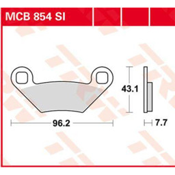 Show details for Polaris RZR 800 Bremsbeläge vorn MCB854SI Picture of Polaris RZR 800 Bremsbeläge vorn MCB854SI
