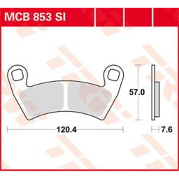 Show details for Polaris Ranger 1000 Bremsbeläge vorn Picture of Polaris Ranger 1000 Bremsbeläge vorn