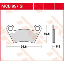 Show details for Polaris RZR 800 Bremsbeläge vorn MCB857SI Picture of Polaris RZR 800 Bremsbeläge vorn MCB857SI