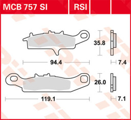 Show details for Kawasaki KFX 450 R Bremsbeläge vorn links Lucas TRW Picture of Kawasaki KFX 450 R Bremsbeläge vorn links Lucas TRW