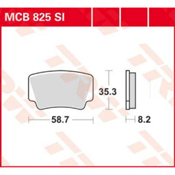 Show details for KTM XC 450 Bremsbeläge hinten Lucas TRW Sinter Picture of KTM XC 450 Bremsbeläge hinten Lucas TRW Sinter