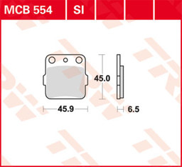 Bild von Yamaha Warrior 350 Bremsbeläge hinten Lucas