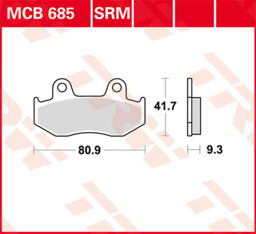 Show details for Yamaha Raptor 700 Bremsbeläge hinten TRW Picture of Yamaha Raptor 700 Bremsbeläge hinten TRW