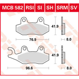 Show details for Yamaha Rhino 660 Bremsbelag vorn links Picture of Yamaha Rhino 660 Bremsbelag vorn links