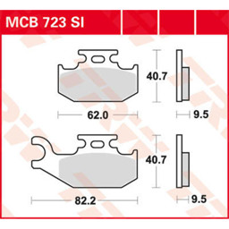 Show details for Yamaha Rhino 660 Bremsbelag hinten Picture of Yamaha Rhino 660 Bremsbelag hinten