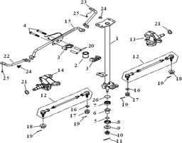 Zeige Details für Lenkgestänge Triton Baja 300 SM 08-10 SP 191 Bild von Lenkgestänge Triton Baja 300 SM 08-10 SP 191