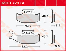 Show details for Yamaha YFM 700 Raptor Bremsbeläge hinten Lucas TRW -2013 Picture of Yamaha YFM 700 Raptor Bremsbeläge hinten Lucas TRW -2013