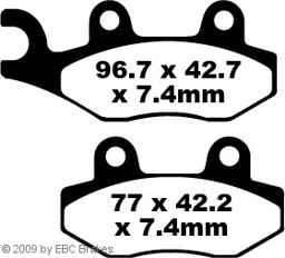 Show details for CF Moto Terracross 625 Bremsbeläge vorn EBC Sinter Picture of CF Moto Terracross 625 Bremsbeläge vorn EBC Sinter