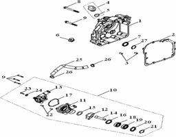 Zeige Details für Kupplungsdeckel / Wasserpumpe Triton Baja 300 SM 08-10 SP 191 Bild von Kupplungsdeckel / Wasserpumpe Triton Baja 300 SM 08-10 SP 191