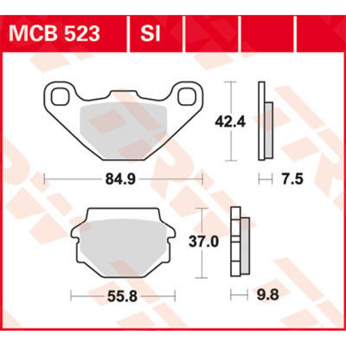 Picture of Kawasaki GPZ 500 Bremsbeläge vorn MCB523