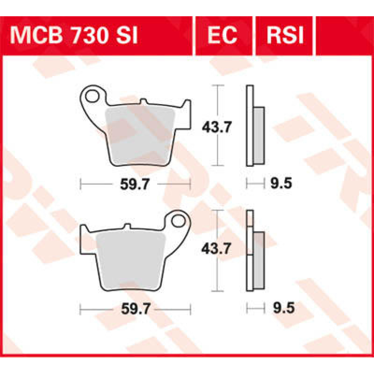 Bild von Honda CRF 450 R Bremsbeläge hinten ab 2002