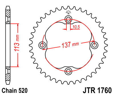 Bild von Suzuki LTR 450 Kettenrad JT Sprockets