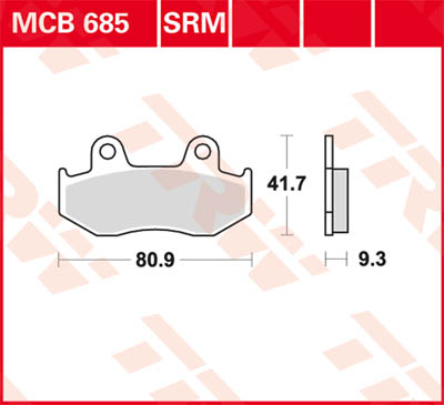 Bild von Yamaha YFZ 450 Bremsbeläge hinten TRW