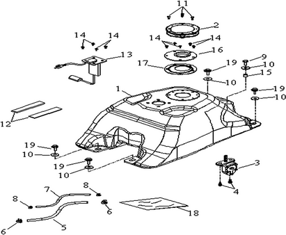 Picture of Benzintank Triton Baja 300 SM 08-10 SP 191