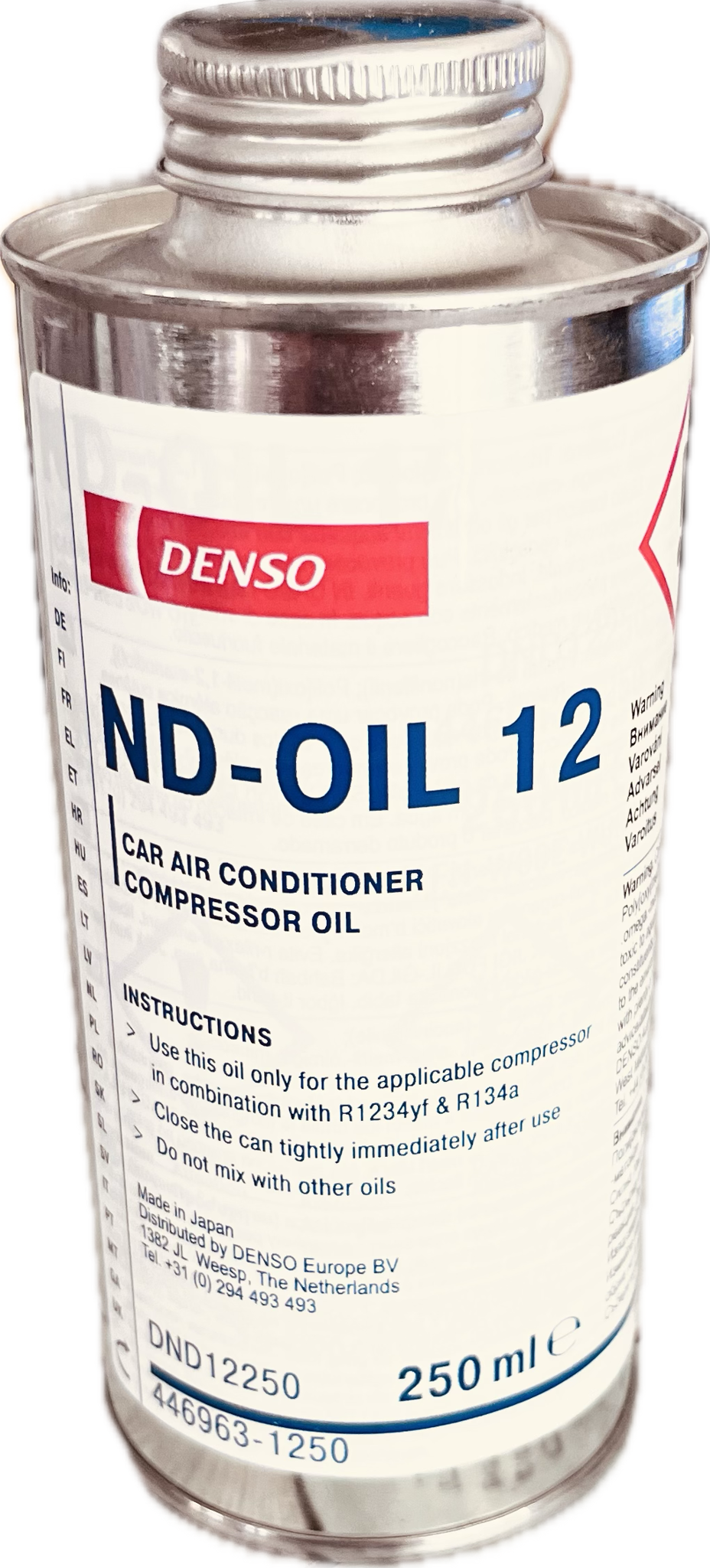 DENSO ND-OIL 12 Kompressoröl PAG 46yf 250 ml R1234yf R134a – DND12250