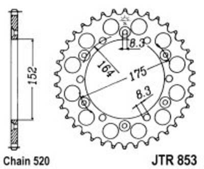 Bild von Yamaha YFS 200 Blaster Kettenrad