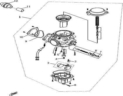 Bild von Vergaser Teil 1 Triton Baja 300 SM 08-10 SP 191