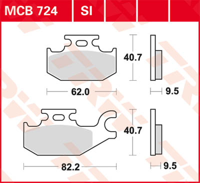 Bild von Yamaha Kodiak 400 / 450 Sinter Bremsbeläge hinten