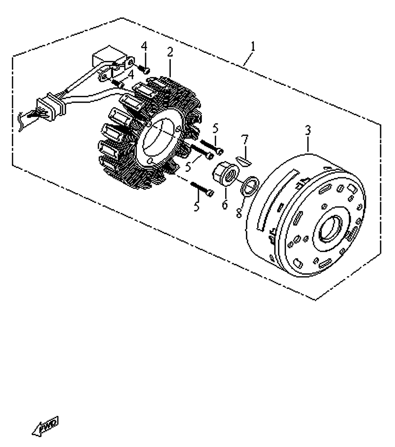 Bild von Triton Reactor 450 08-09 SP121 Lichtmaschine / Rotor