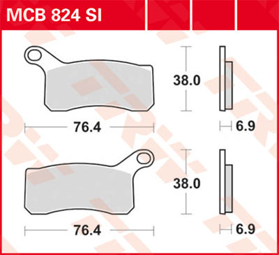 Picture of KTM SX 450 Bremsbeläge vorn Lucas TRW Sinter