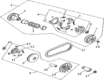 Picture of Antriebsriemen / Variomatik / Kupplung Triton Baja 300 SM 08-10 SP 191