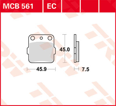 Picture of Yamaha YFM 250 Raptor Bremsbeläge hinten Lucas